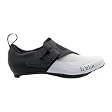 Fizik Powerstrap R4, Chaussures de Triathlon Mixte Adulte, Blanc/Noir, 45