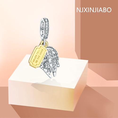 Image of Movie Totem Jewelry 925 Sterling Silver Dangle Charms with Sparkling Cubic Zirconia, Women's Jewelry Gift for Christmas Birthday Anniversary Valentine's Day