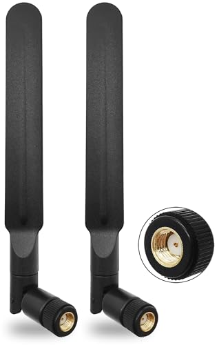 WiFi 6E Antenna Tri-Band 6GHz 5GHz 2.4GHz Omnidirectional RP-SMA Male Wi-Fi Antennas for PC Desktop IP Camera Router 2 Pcs