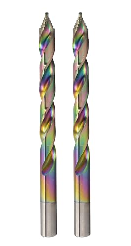 Image of Spectral 13/32" Step Point HSS Drill Bit, 135° Split Point Tip, M2 Steel, 3-Flat Shank, Multi-Color Finish, 2-Pack