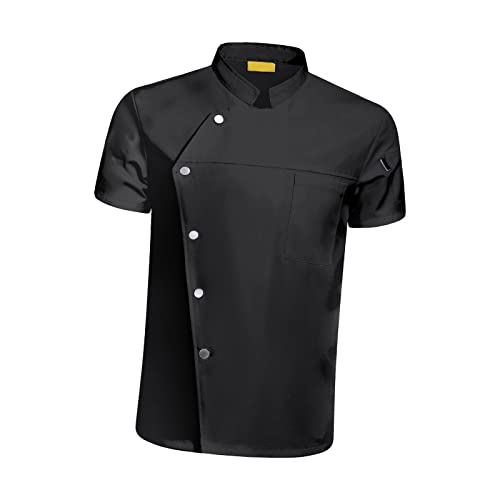 Vaveren Chef Masculino Feminino Manga Macacão para Serviço de Alimentação para Garçom de Bufê, Taman