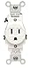 Leviton S02-05015-KWS 125 Volt White Single Outlet Receptacle