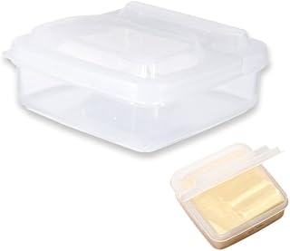 Sliced Cheese Container for Fridge Clear Plastic Flip Lid Cheese Slice Storage Box Refrigerator Organizer for Food Grated Cheese Singles Convenient Holder Keeps Cheese Fresh Longer