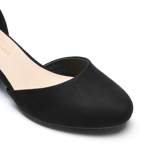 Image of DREAM PAIRS Women's Round Toe Low Block Heel Pumps