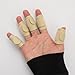 HULIJA 5Pcs Trigger Finger Splint Finger Support Brace for Straighten Broken Bent Finger Arthritis Pain Relieve Finger Brace Splint Beige One Size