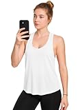 THE BLAZZE Girls' & Women's Gym Top - Activewear, Sleeveless Vest for Running, Sports, & Fitness 1005 NB60 White S