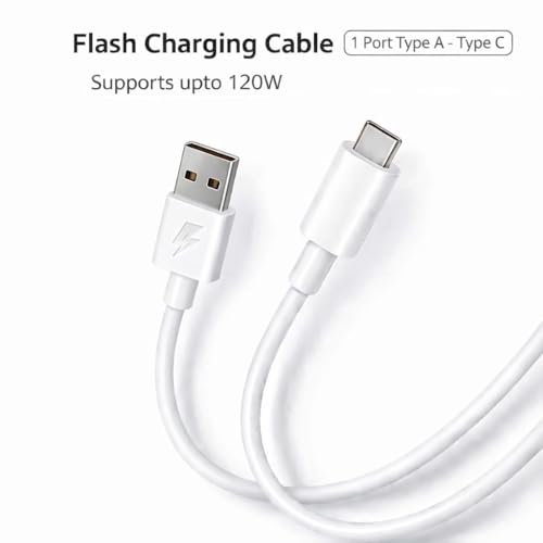Image of Flash 44W Fast Charging USB Type C Mobile Data Charging Cable for V40 /V30 /V29 /V27 /V25 /V23e /V23 pro /V21 5G /Y200 /Iqoo 12 /Z9x /Neo 9 pro /Neo 7 pro /Z7 /Z7S /Z6 Lite /11 /Z6 44W /T1 /T2 /T3 /T3x