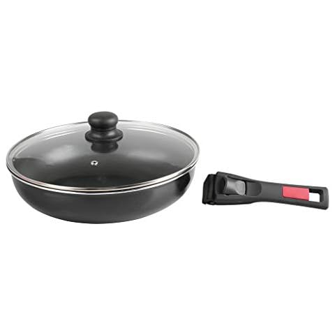 Sitram Fryer Pan with Removable Handle, Black Cover