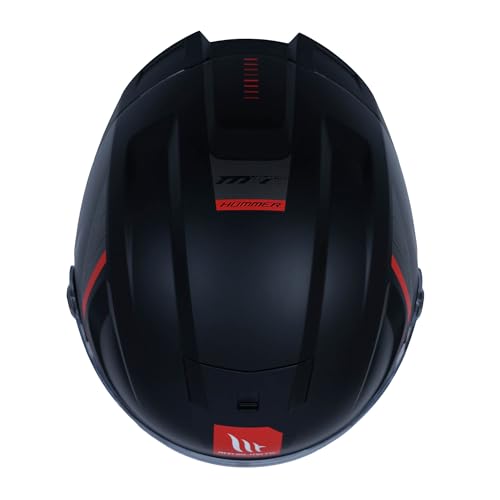 Image of MT Helmets Hummer B Solid Full Face Helmet - DOT, ISI & ECE R22.06 Certified, Polycarbonate Shell, Dual‑Density EPS, Pinlock‑Ready, Micrometric MDTC Fastener (~1450 g)