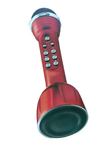 VRJTEC Type 2 Rechargeable Handheld Wireless Microphone Mic With USB Charging cable | Multi-function Bluetooth Karaoke Singing Mic with Microphone Speaker |