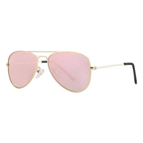 Kids Polarized Aviator Sunglasses for Little Girls Boys Juniors Teenagers, Two Sizes 50MM 52MM2
