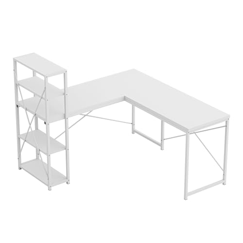 MARK ADLER Leader 5.9 | Bureau d’Angle avec étagères | Bureau de Travail avec Plateau 145x145...