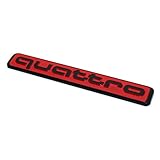 US85 Direct Universal for Audi Quattro Nameplate Sport OEM ABS Parts Logo Badge Emblem Liftgate Fender Adhesive Lid Badge Decoration Accessories (Red)