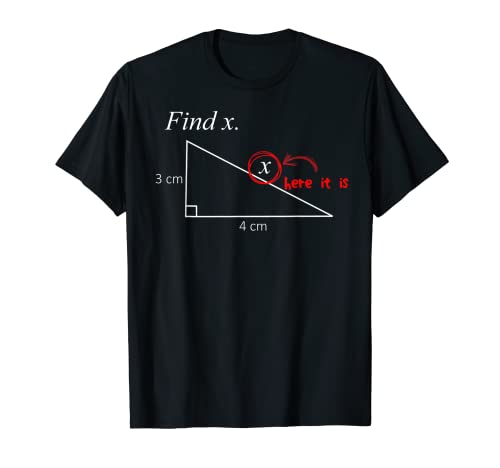 Funny Math T-Shirt Find x, Teacher Gift Maglietta
