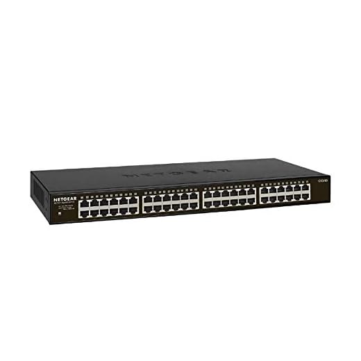 NETGEAR 48-Port Gigabit Ethernet Unmanaged Switch (GS348) - Desktop/Rackmount, Fanless Housing for Quiet Operation