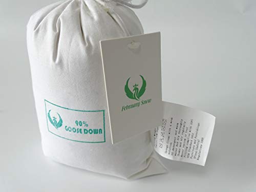 Bulk Goose Feather/Down Filling,100% Natural White Down,750+Filling Power,no Feathers-DIY,Make Your own Pillow,Comforter,Toy,Jacket,Sleepy Bags,Sofa-Sample (90% Goose Down, 200g)