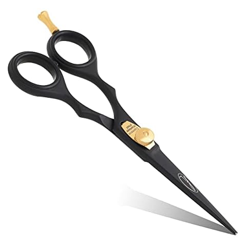 Linkshänder Rasierkante Haarschneideschere - Edelstahl Scharfe Klingen Friseurschere | Schnurrbart Haarschnitt Friseur Trimmen Effilierschere Cover