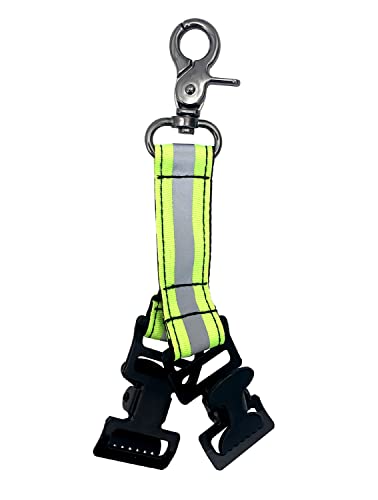 Wanty Heavy-Duty Firefighter Turnout Gear Glove Strap with Double Alligator Clip Bukle, Durable Gear