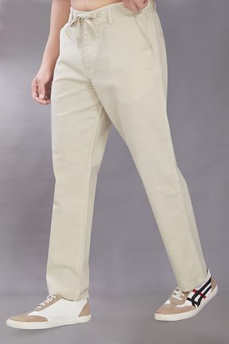 Image of DIVISIVE Men's Relaxed Fit Cotton Linen Blend Trousers