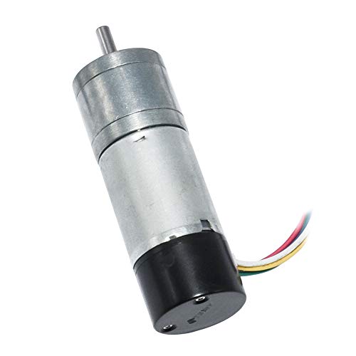 DC 12 V 24 V Getriebemotor mit Dual Channel Encoder für Roboter RC Auto Modell DIY Motor Spielzeug 10/15/25/35/60/80/130/150/300 / 600rpm (600 rpm, 12 Volt) Cover