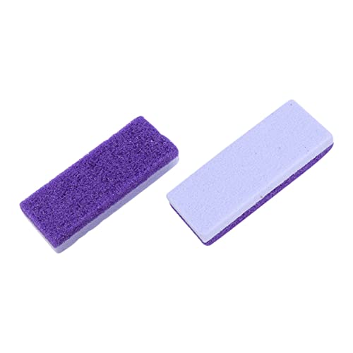FOMIYES 2Pcs Double Sided Pumice Stone Foot File Remover Dead Skin Scraper for Smooth Feet Purple