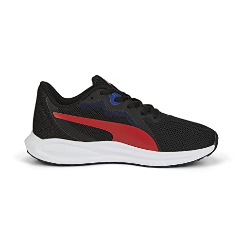 PUMA Puma Twitch Runner Sneaker, Black-Burnt Red-Elektro Blue, 7 US Unisex Big Kid