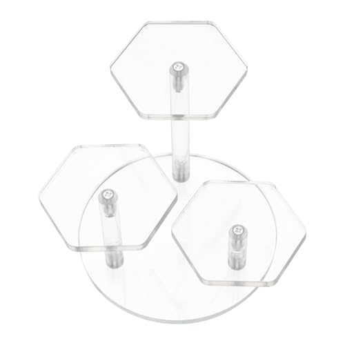 Vaguelly Expositor Bisutería de Acrílico Transparente 3 Niveles, Almacenamiento Duradero y Diseño Elegante para Decorar y Organizar en Casa