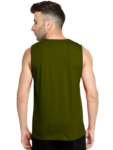 Image of Men's Sleeveless T-Shirt - 100% Pure Cotton, Nature Print - Comfortable Breathable Gym Tank Top
