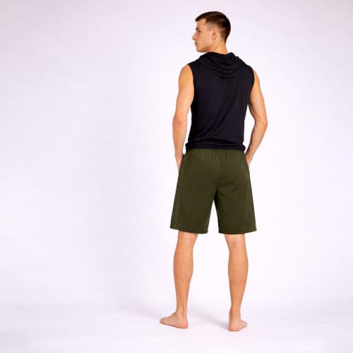 Image of Pepe Jeans Men's Solid Poly Blend Regular Fit Active Shorts | Comfortable Sportswear for Gym, Running, Training & Leisure Wear | Breathable Quick-Dry Fabric | Elastic Drawstring Waist | Zip Pockets
