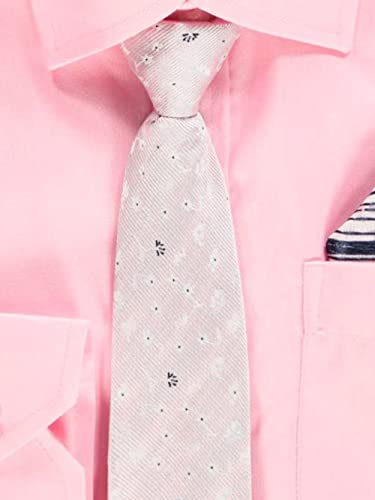 Kids World Boys' Dress Shirt & Tie (Patterns May Vary) - Pink, 44