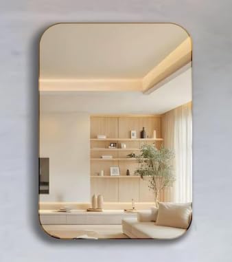 Image of Stylish Global Mirror for Bathroom Decorative Mirror for Washbasin, Livingroom, Homedecor, Bedroom Wall Mount - 10 * 14 inches.