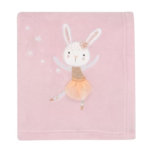 Image of Bedtime Originals Tiny Dancer Baby Blanket - Pink, Animals, Celestial, Rabbit