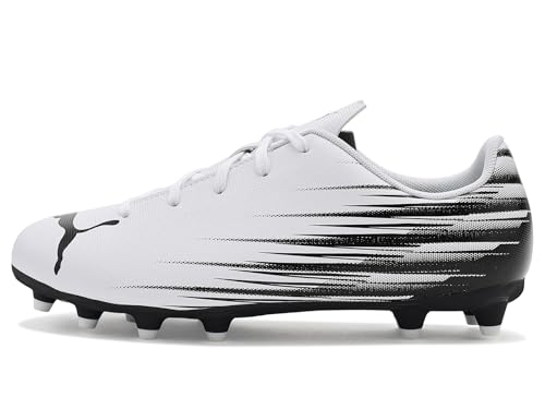 Puma Unisex-Child ATTACANTO Firm, Artificial Ground Soccer Cleats, White-Black AH25, Big Kid 2 by PUMA - Used condition - Image 4