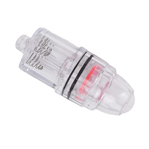 OUKENS Bait Light,Deep Drop Fishing Light,Underwater Fish Search Light,Bait Indicator Fishing Tool,Clear Plastic AA Battery Powered LED Fishing Light(Red)