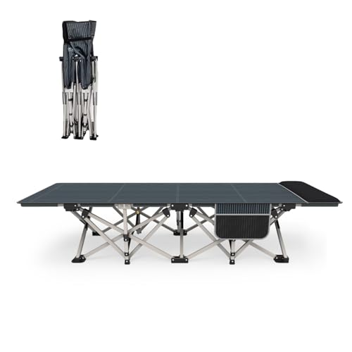 Cama Plegable sin Colchon Estructura Reforzada de Acero al Carbono Cama de Emergencia para Huéspedes Ahorra Espacio con Bolsillos Laterales