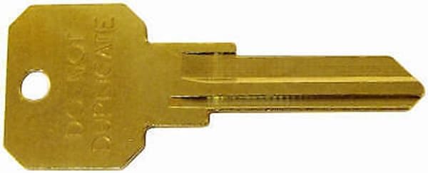 DND-KW1 Do Not Duplicate Key Blank for Kwikset Lock Sets, Brass Finish - Pack of (50)