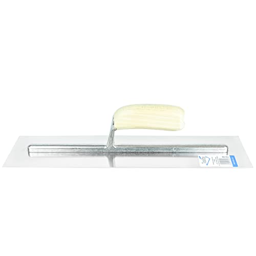 Toolty Stainless Steel Finishing Trowel - 400mm - Wooden Handle - for Brickwork and Plastering - DIY- TLTY-8018 - Image 3