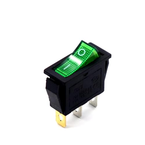 Interrupteur ON-OFF KCD3 3 pin bouton vert lumineux pour réparer vos appareils d'atelier