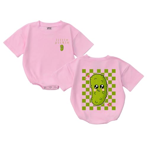 Image of STALOFAZ Little Pickle Baby Romper - Newborn Pickle Boy Girl Outfit Vegan Infant Sweatshirt Vegetable Clothes Shower Gift