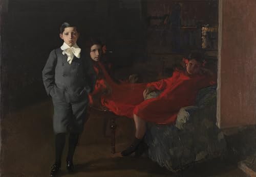 Tableau Joaquín Sorolla impression d'art mural Mes enfants toile vintage 60x90cm