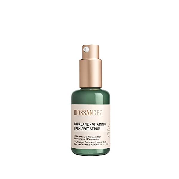 Biossance Squalane + Vitamin C Dark Spot Serum. Powerful Lightweight Serum with 10% to Brighten Skin Fade Spots Reduce and ounces