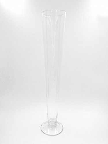 Craft And Party, Sets Of 6, Clear Trumpet Vases, 24" Height. (6, 24") #TOP2