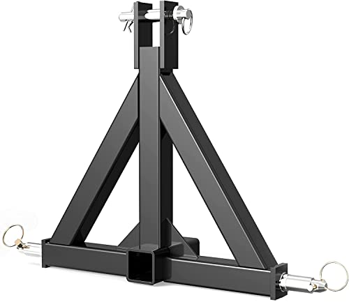 Image of YITAMOTOR 3 Point Trailer Hitch with 2 inch Receiver for Category 1, 3 Pt Tractor Quick Hitch Drawbar Adapter for Kubota, John Deere, BX, LM25H, WLM Tractor, NorTrac, Yanmar, Kioti, Cat