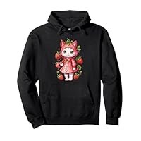 Strawberry kitten Rain Coat Pullover Hoodie