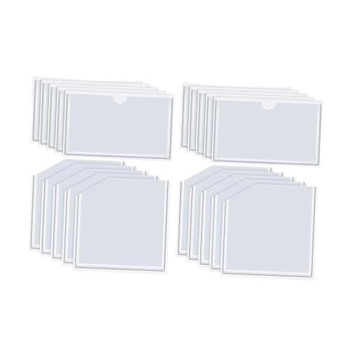 Pochettes transparentes en plastique pour dossiers et fiches de bureau | 20 pièces - 4