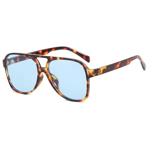 Lunettes de soleil UV400 retro bleu jaune haute protection
