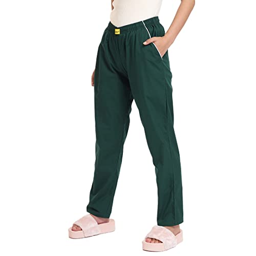 Image of Bewakoof Women's Solid Regular Fit Poplin Pyjamas