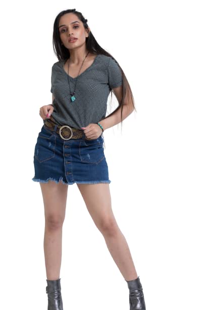 PURPLE POTATO Dark Grey Wax Flower Tee