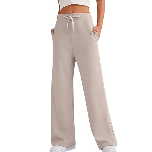 Women's High Waisted Joggers Wide Leg Pants Long Palazzo Jogger Workout Pocket Ankle Comfy Trousers