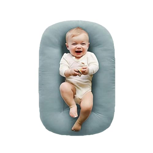 Baby Lounger, Baby Lounger Pillow, Baby Lounger Nest, Breathable Soft Lounger for Newborn (Blue)